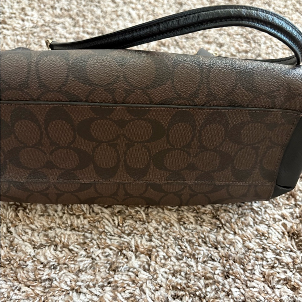 Coach Brown and Black Signature Satchel - Picture 5 of 5